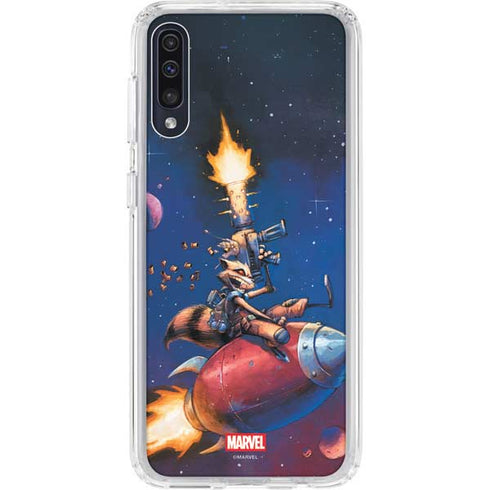 Marvel Rocket Raccoon Rocket Ride Galaxy A50 Clear Case